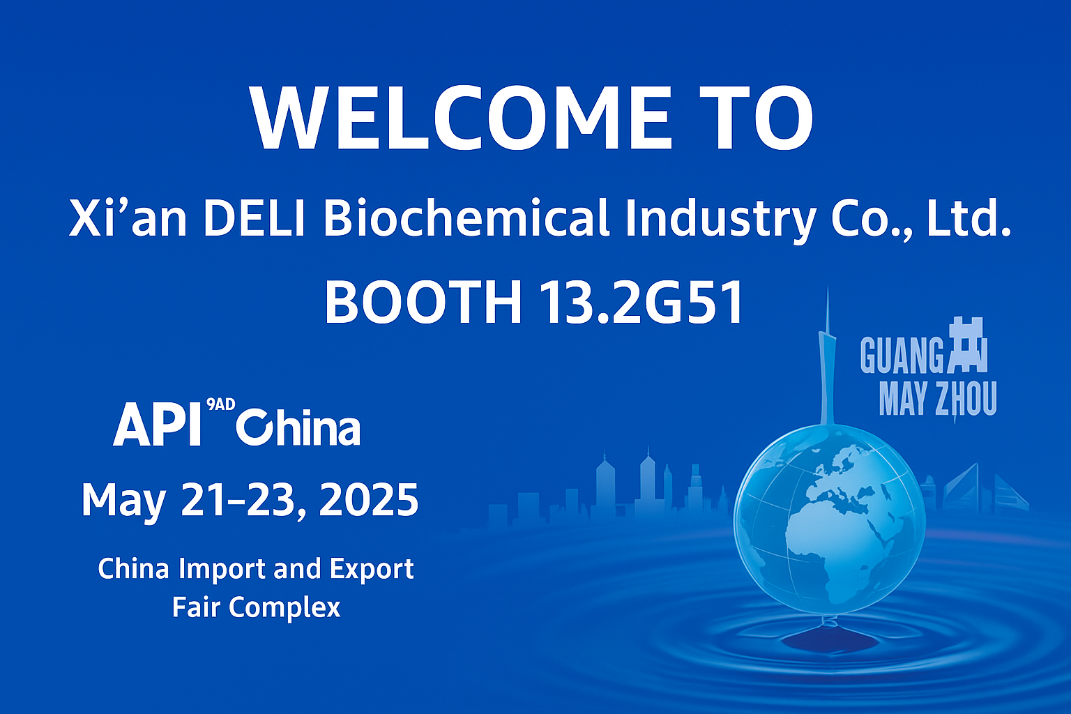 Xi'an Deli Biochemical at udstille ved det 92. API Kina i Guangzhou